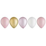 15 Pack-11" Latex Balloons Assortment - Pastel Pink