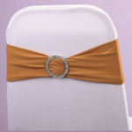 6 Pack- 12" Spandex Chair Sash With Buckle