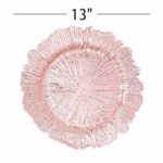 6 Pack- 13" Blush Plastic Round Reef Charger Plates