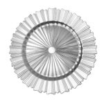 6 Pack- 13" Silver Modern Plastic Charger Plate