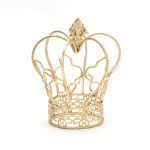 8"- Metal Wire Crown Stand - Gold