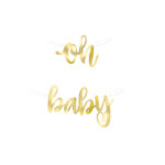 "Oh Baby" Gold Foil Script Banner, 2.8ft