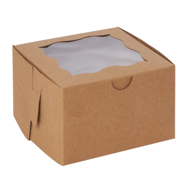 50 Pack- 4″ Pastry Boxes with Window