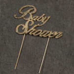 "Baby Shower" Rhinestone Cake Topper-5.5"x3.25"