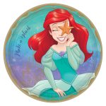 Disney Princess Round Plates, 9" - Ariel 8ct
