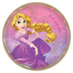 Disney Princess Round Plates, 9" - Rapunzel 8ct