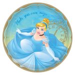 Disney Princess Round Plates, 9" - Cinderella 8ct