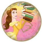Disney Princess Round Plates, 9" - Belle 8ct