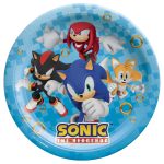 Sonic 9" Round Plates 8ct