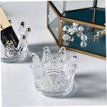 6 Pack-5" Glass Crown Heavyweight Candle Holder