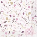 16 Pack-Pink Floral Elephant Lunch Napkin