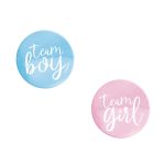 10ct- Team Boy/Girl Gender Reveal Button