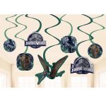 Jurassic World Into the Wild 3d Spiral Decorations 12ct