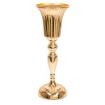 15"-Gold Metal Trumpet Floral Centerpiece