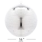 16" Mirror Disco Balls- Silver