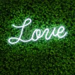 27"-"Love" Neon Light Sign With Hanging Chain