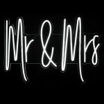33"-Mr & Mrs" Neon Light Sign With Hanging Chain