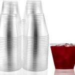 50 Pack- 9oz Hard Plastic Tumblers Party Cups