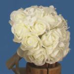 9" Foam Roses Bouquet with Rhinestones, 18 Roses