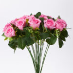 Artificial Rose Bud Bouquet 18"