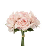 Artificial Rose and Hydrangea Bouquet 13"