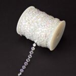 Crystal Iridescent Diamond Cut Beads in a Roll, 99FT
