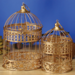 2 Piece Set-Metal Wire Bird Cages
