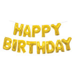 Happy Birthday Foil Letter 14" Balloon Banner Kit with 14ft Twine