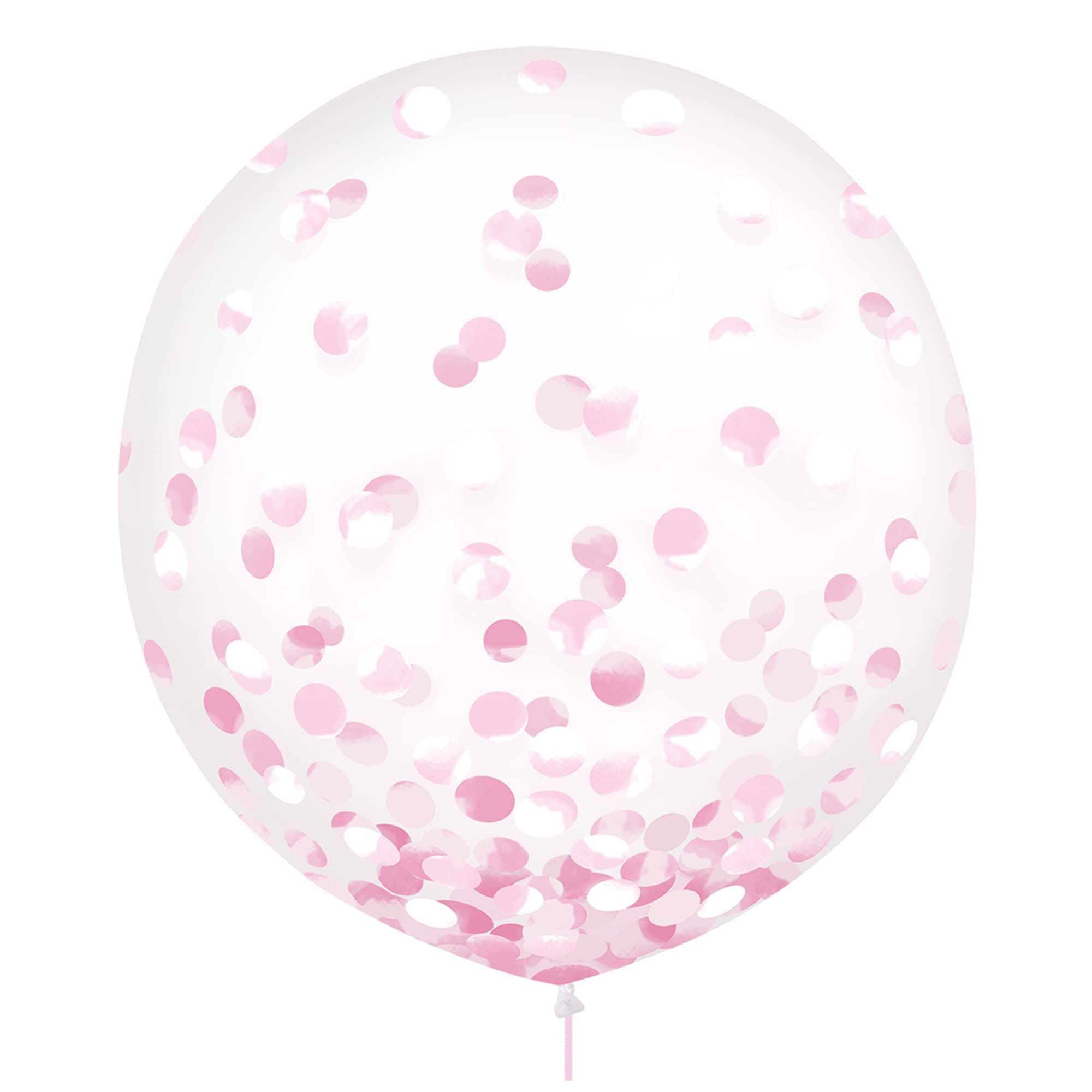 Ballons confettis rose métallique, 24 po, paq. 2