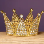 Alloy Crown with Rhinestones 3.75"D x 2.15"H