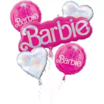 5 Pack-Barbie Foil Balloon Bouquet