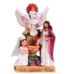 Poly Resin First Communion Girl w/ Dove Chalice 6"