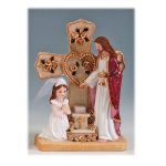 Poly Resin First Communion Girl w/ Cross 6"