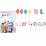 Peppa Pig Confetti Party Scene Setters with Props, 16pc/Set