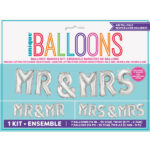 Silver Mr & Mrs Foil 14" Letter Balloon Banner Kit with 9ft Twine