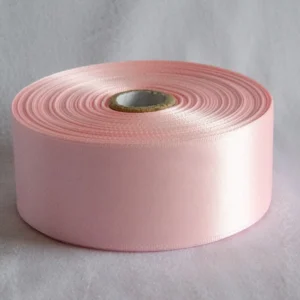 50 Yard roll of 1.5" Single Faced satin Ribbon in light pink color.