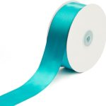 50 Yard- 1.5" Single Faced Satin Ribbon-Turquoise