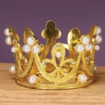Alloy Crown with Pearls 2.5"D x 1.5"H