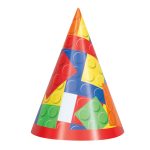 Building Block Birthday Party Hat 8ct